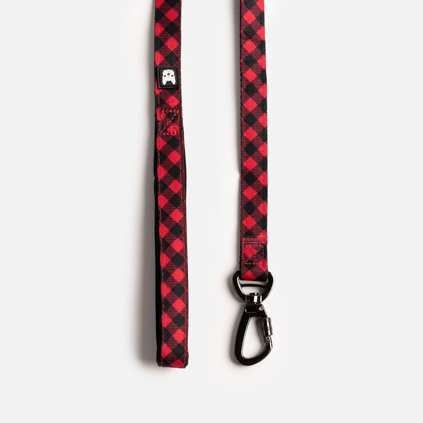 ๐๐ถ Red Plaid Poplin Dog Leash โ Stylish, Durable & Secure