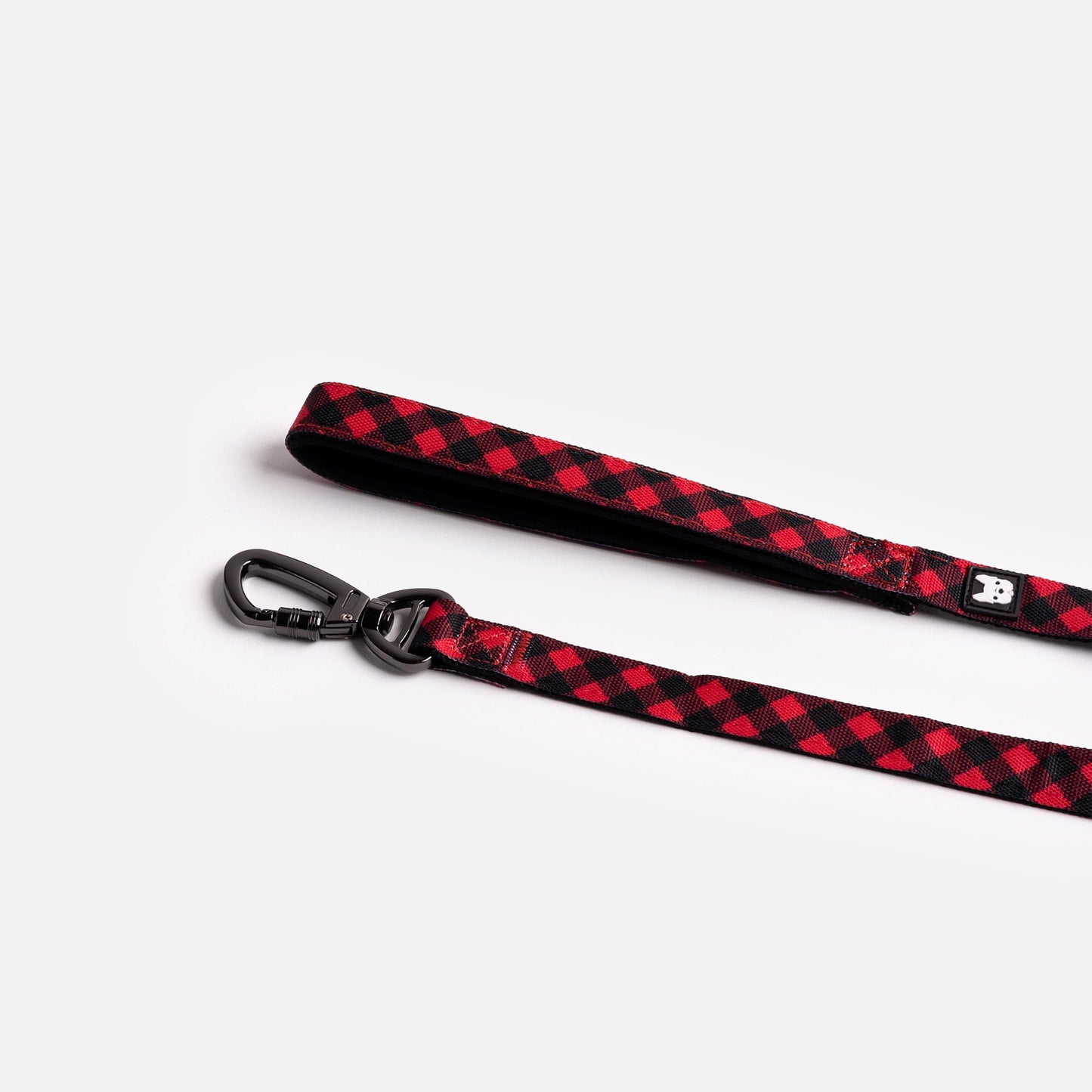 ๐๐ถ Red Plaid Poplin Dog Leash โ Stylish, Durable & Secure