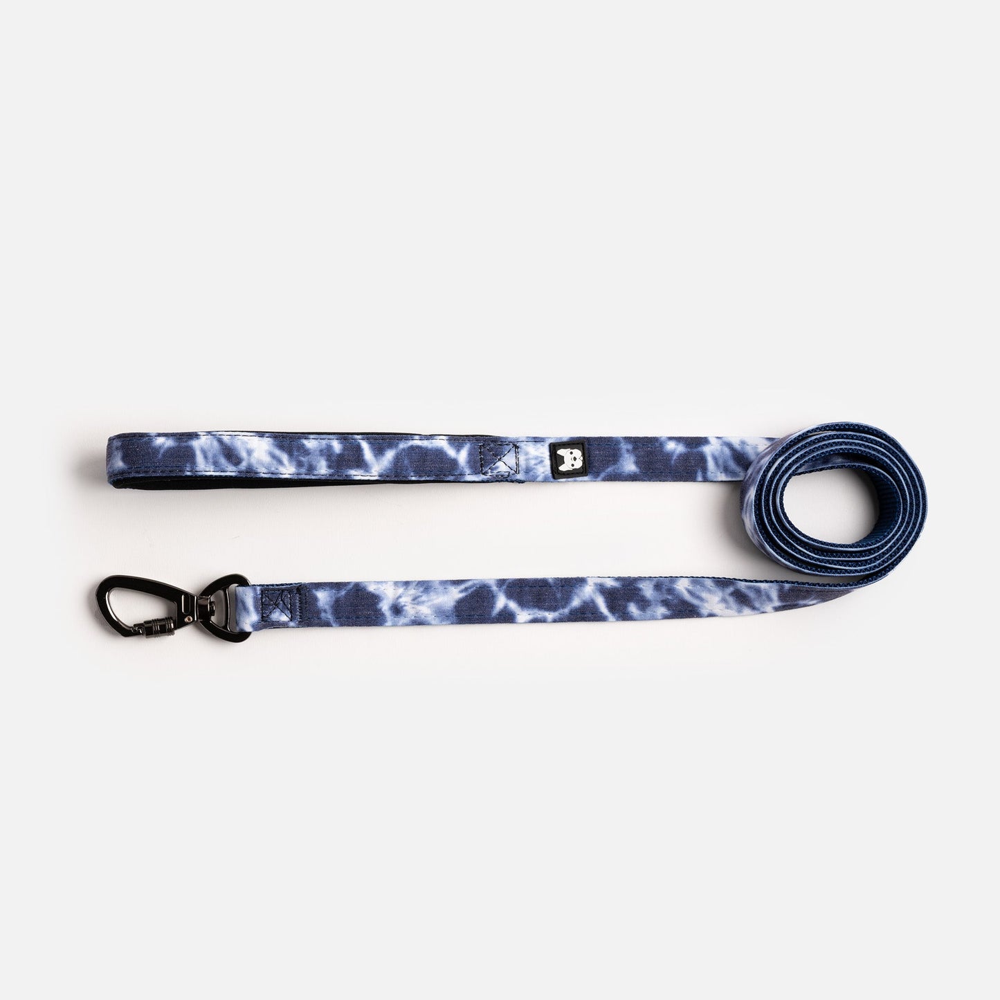 ๐ Poplin Dog Leash โ Blue Tie-Dye Durable Leash with Padded Handle &