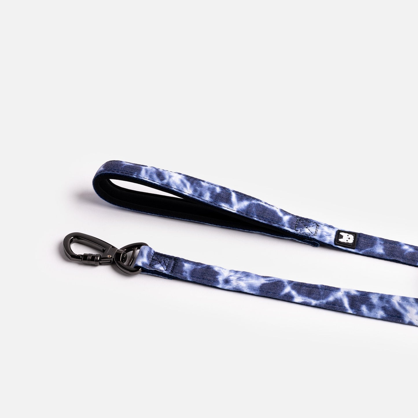 ๐ Poplin Dog Leash โ Blue Tie-Dye Durable Leash with Padded Handle &