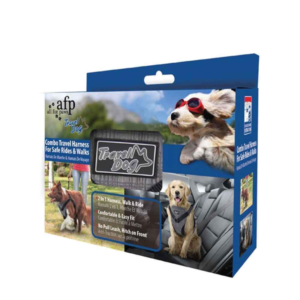S Dog Harness 2 in 1 Combo - Car Travel Rides + Walks - No Pull Leash