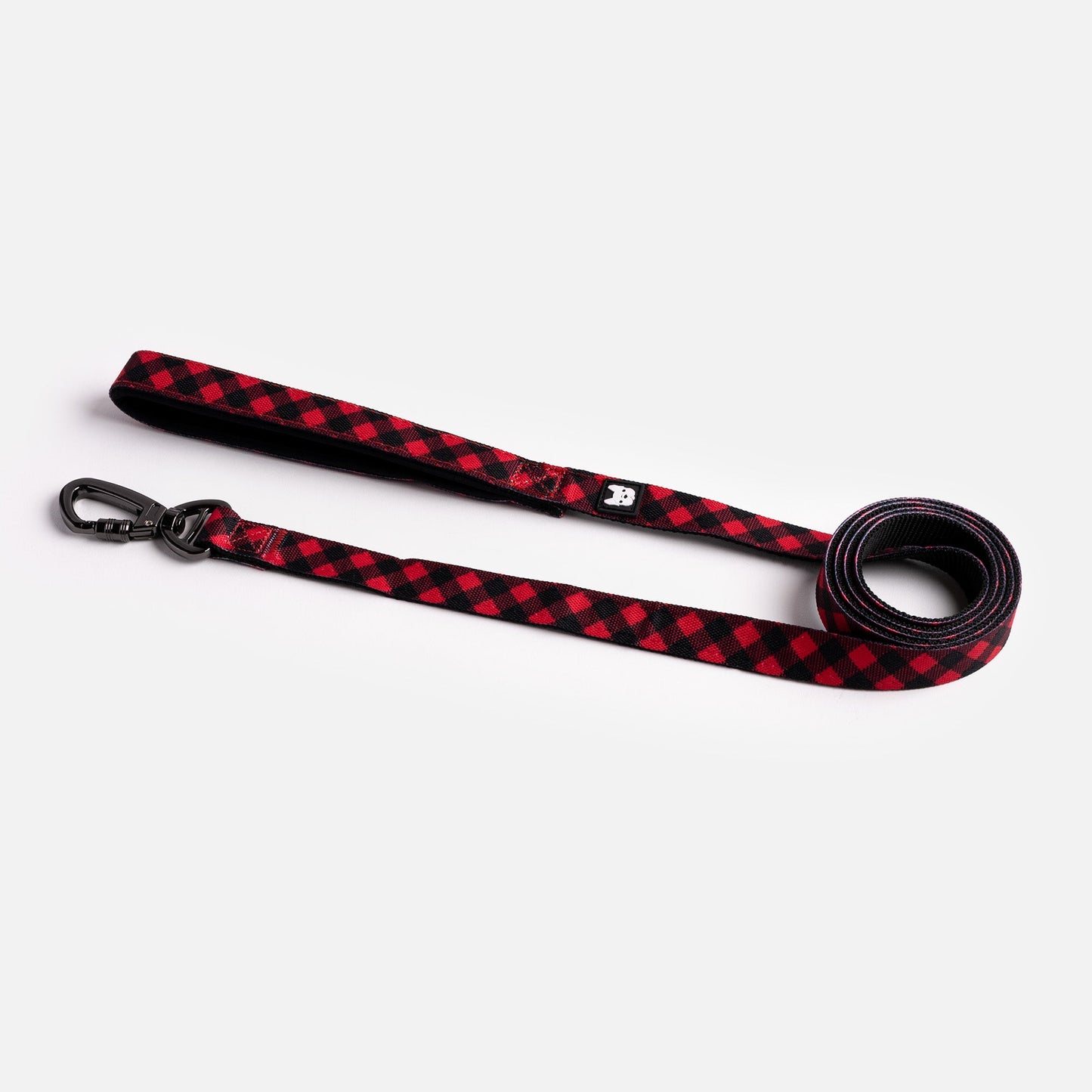 🎄🐶 Red Plaid Poplin Dog Leash – Stylish, Durable & Secure