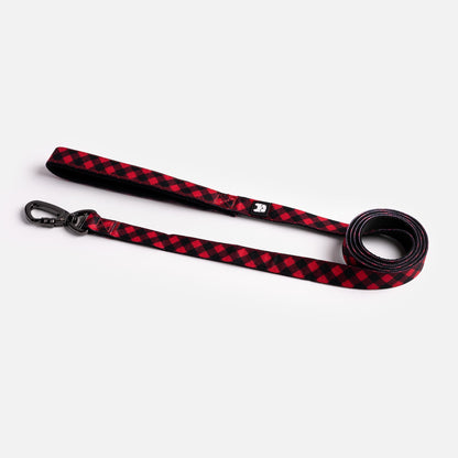 🎄🐶 Red Plaid Poplin Dog Leash – Stylish, Durable & Secure