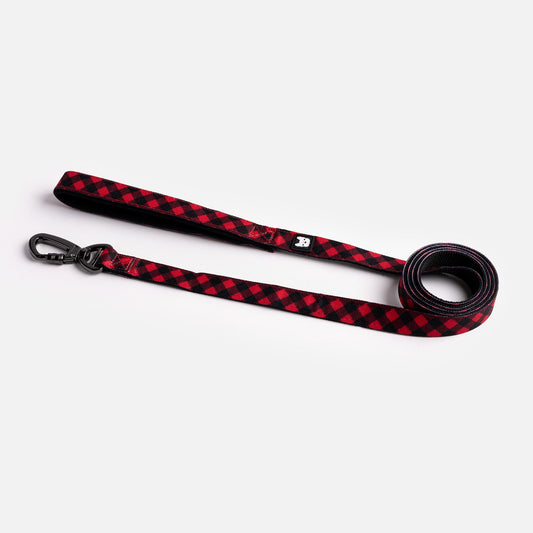 🎄🐶 Red Plaid Poplin Dog Leash – Stylish, Durable & Secure
