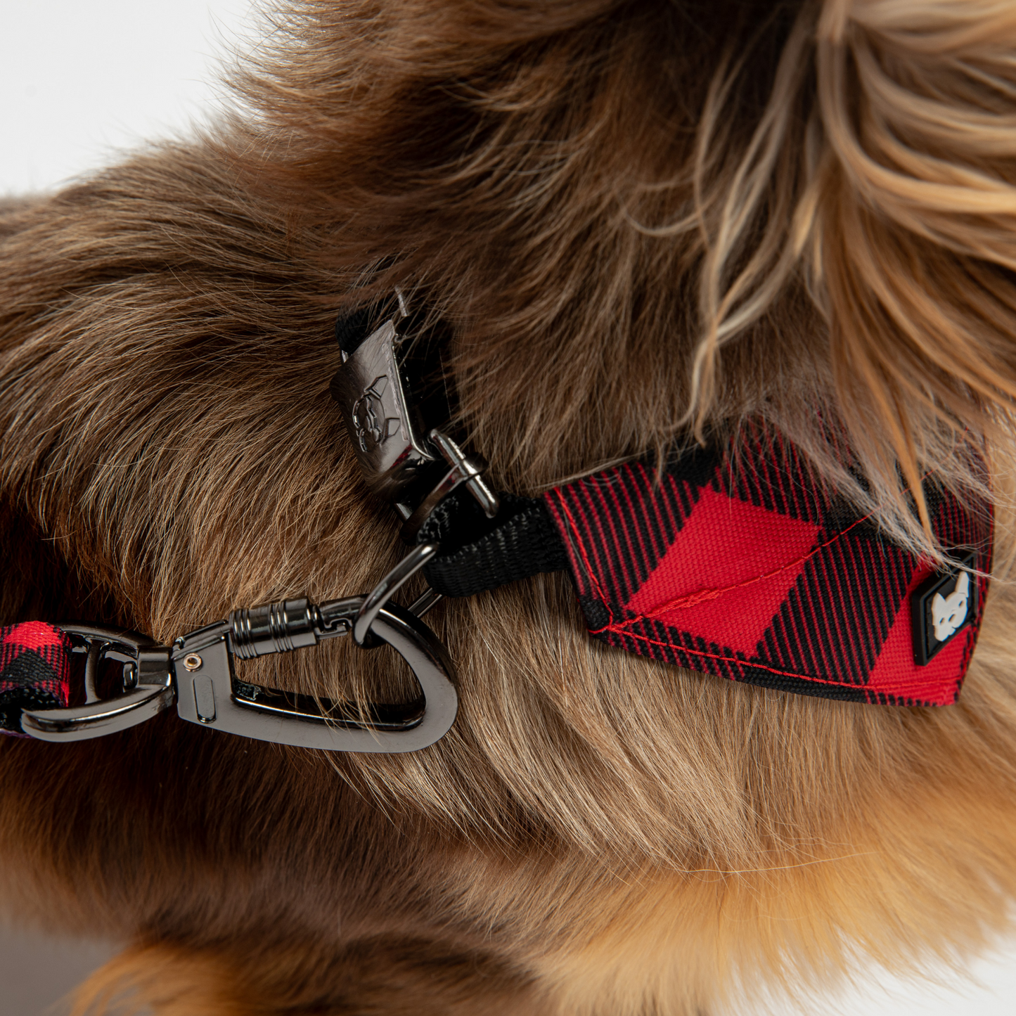 🎄🐶 Red Plaid Poplin Dog Leash – Stylish, Durable & Secure